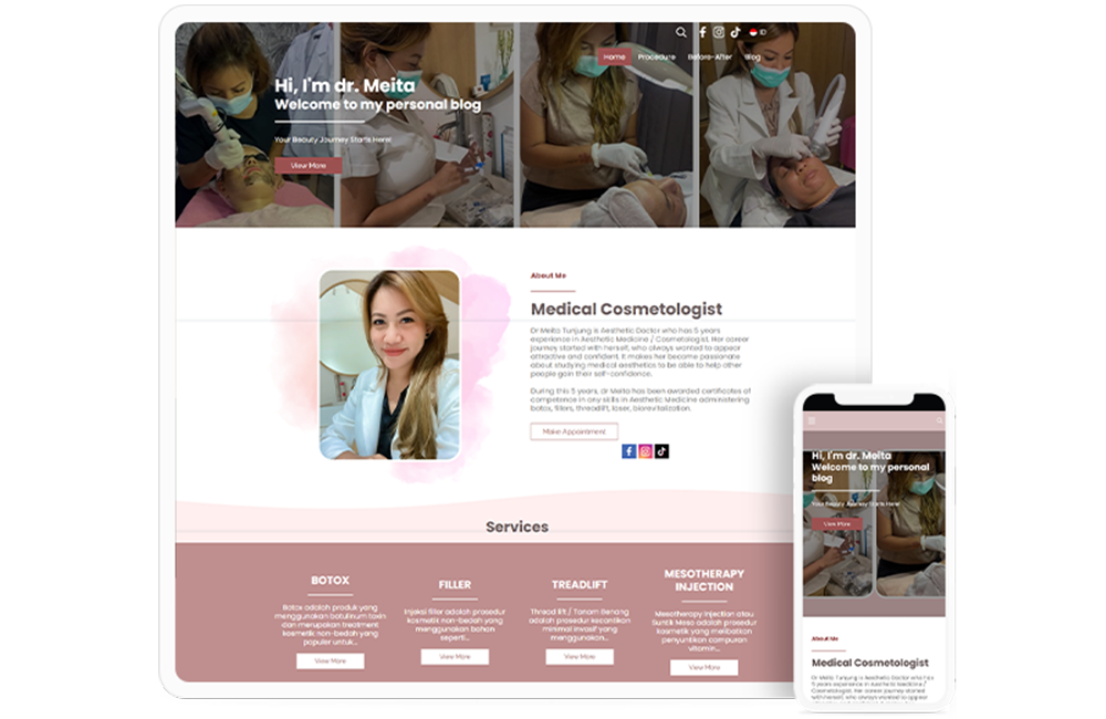 Website profile dokter kecantikan